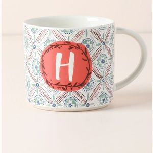 Anthropologie✨JO MONOGRAM MUG, NWT, letter H✨